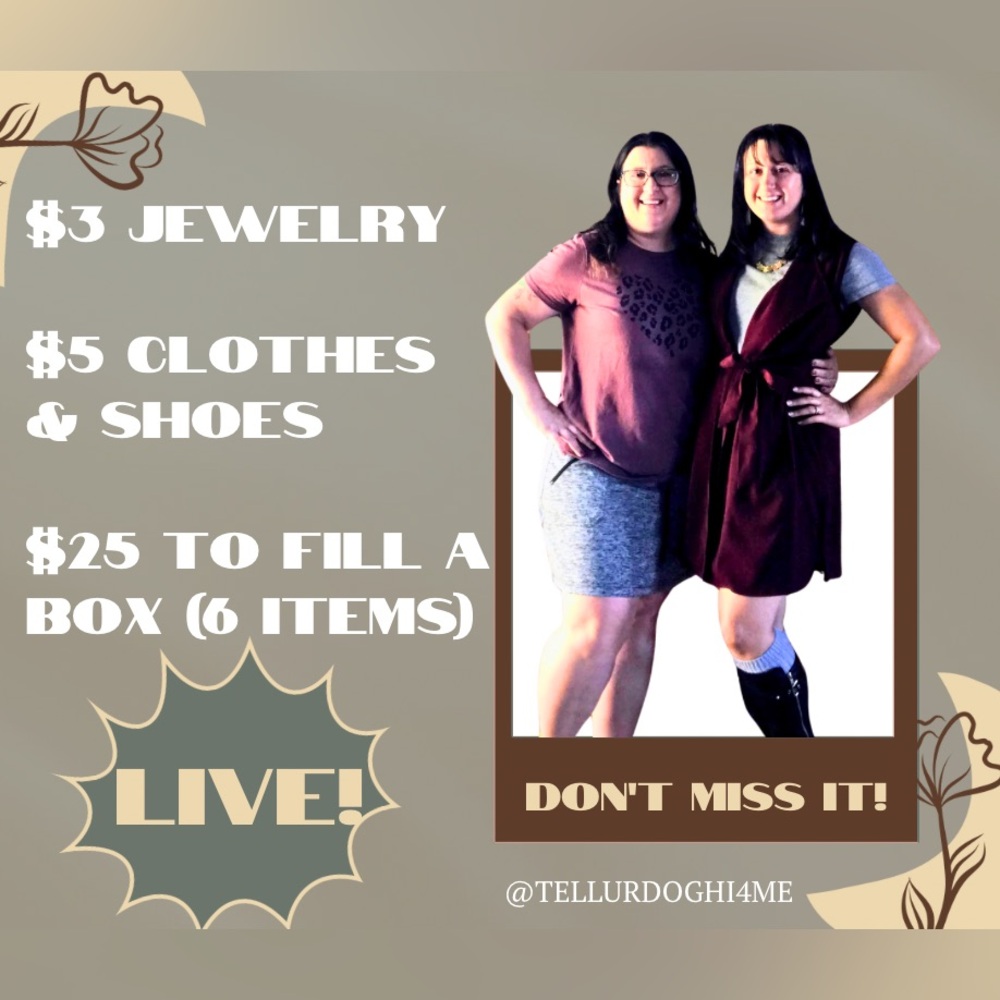 $25 fill a box Live show listing - S, M, L, & XL (JM)